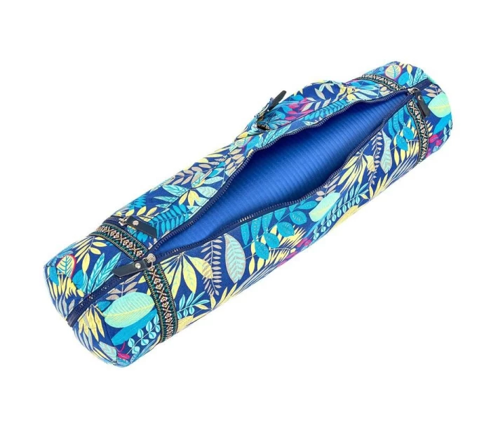 Фото - сумку спортивную и чехол Сумка для йога коврика Yoga bag FODOKO FI-6972-2 темно-синий-голубой.