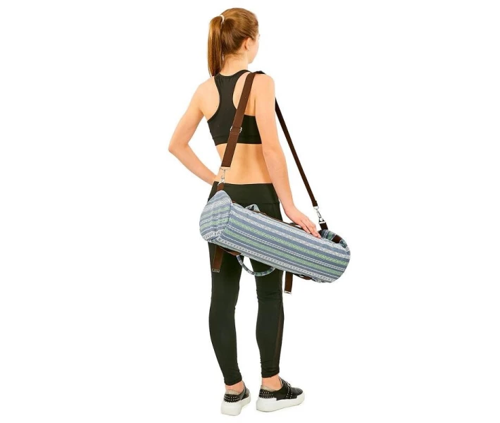 Фото - сумку спортивную и чехол Сумка для йога коврика Yoga bag FODOKO FI-6972-7 Серый-синий