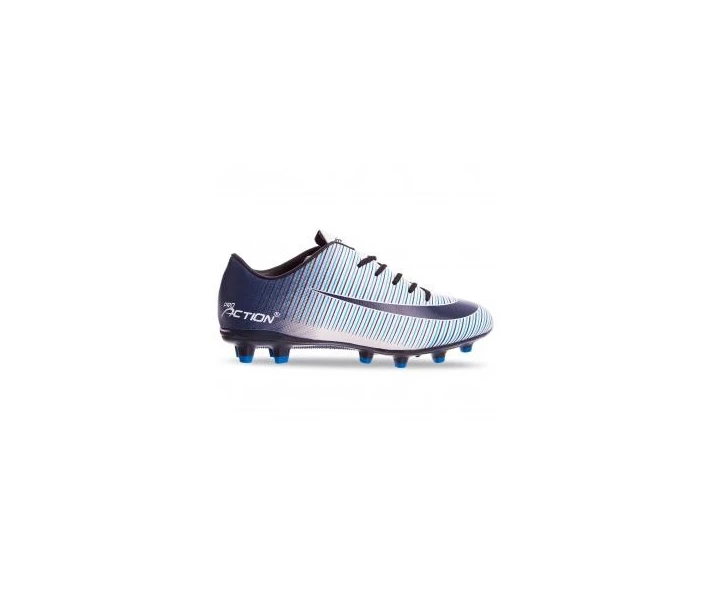 Фото - бутс Бутсы футбольная обувь подростковая Pro Action VL17562-TPU-35-40-WNB WHITE/NAVY/BLUE размер 35-40 (верх-TPU, подошва-RB, белый-т.синий-синий)