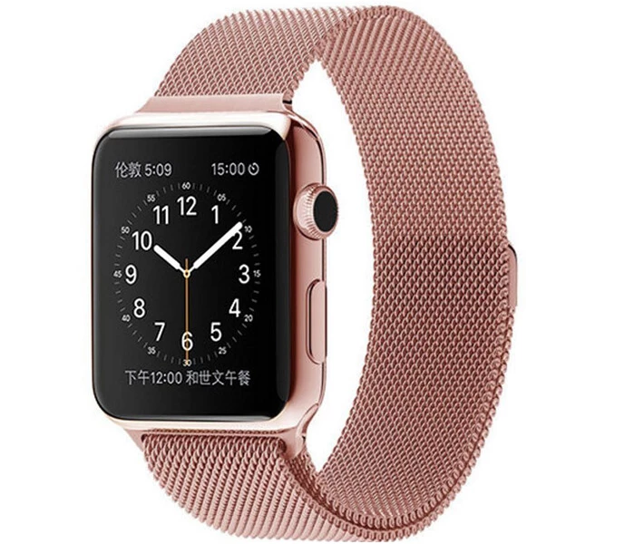 Фото - аксессуар к смарт-чсасам Металлический ремешок Milanese для Apple Watch 38/40/42/44 мм Rose Gold (HbP050596)