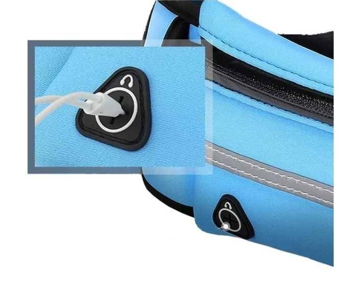 Фото - сумку спортивную и чехол Сумка для бега на пояс RunBag с карманом на бутылку Blue (HbP0506205)