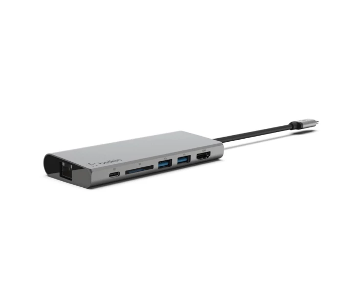 Фото - кардридер Концентратор Belkin Travel Hub USB-C PD, USB-C, 2/USB 3.0, HDMI, Gigabit, space gray