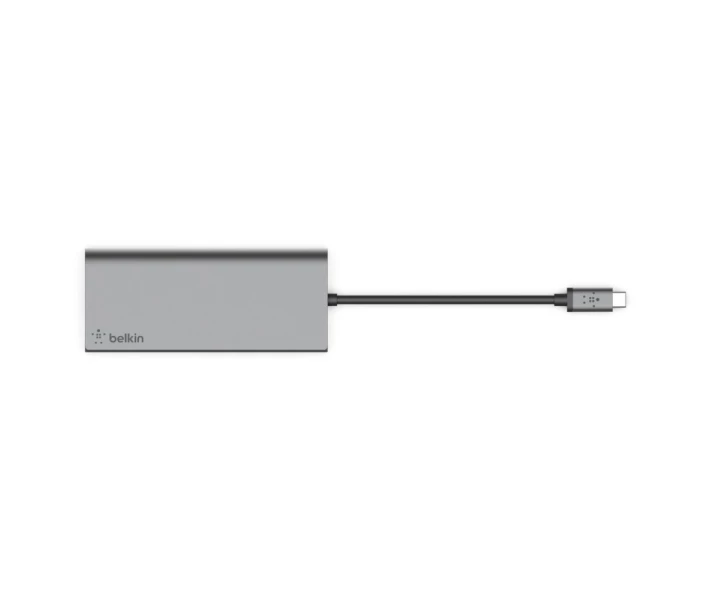 Фото - кардридер Концентратор Belkin Travel Hub USB-C PD, USB-C, 2/USB 3.0, HDMI, Gigabit, space gray