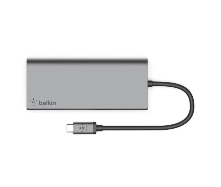 Фото - кардридер Концентратор Belkin Travel Hub USB-C PD, USB-C, 2/USB 3.0, HDMI, Gigabit, space gray