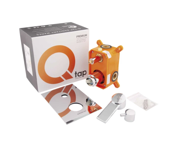 Фото - смеситель Смеситель скрытого монтажа для ванны Qtap Form 010-22 SQ CRM на три потребителя