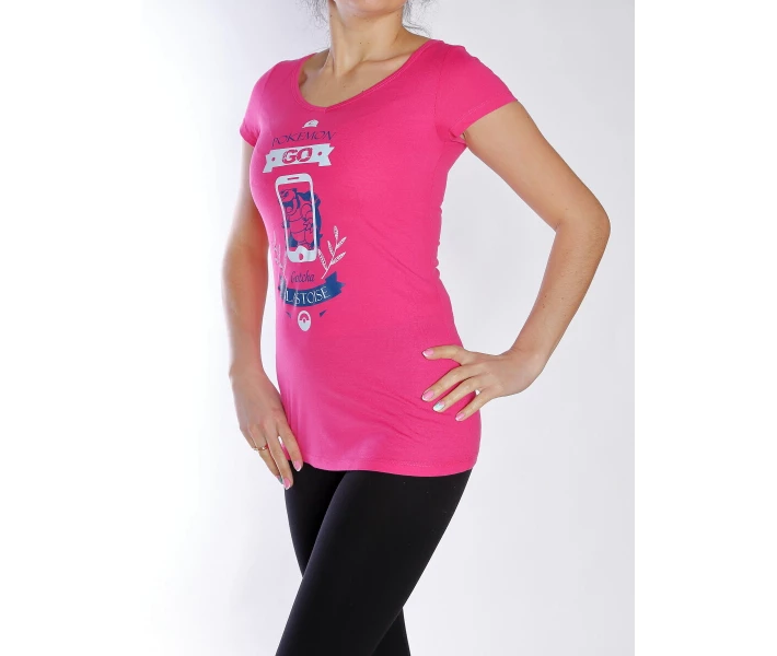 Фото - женскую футболку Футболка к.р. POKASS032648 assign, POKASS032648, Рожевий, L