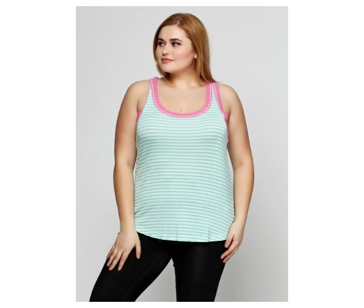 Фото - женскую майку Майка JG009260 Juicy Couture, JG009260, Зелено-белый в полоску, L