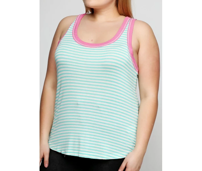 Фото - женскую майку Майка JG009260 Juicy Couture, JG009260, Зелено-белый в полоску, L