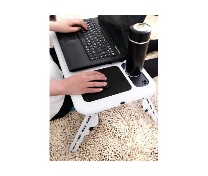 Фото - стол и подставку для ноутбука Подставка столик для ноутбука E-Table с двумя USB кулерами