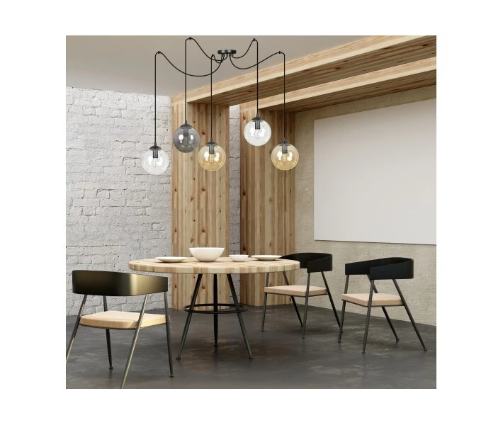 Фото - люстру Подвесной светильник Brendy 5 Black MIX (PL-0001941 M/BL MIX)