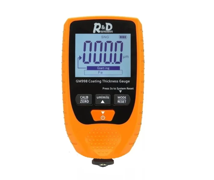 Фото - толщиномер Толщиномер R & D GM998 Orange 0-1500 микрон Fe & NFe автоматический тестор краски автомобильный