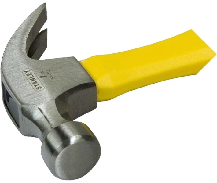 Фото - молоток Молоток Stanley Yellow Fibreglass Curve Claw с весом головки 200 г. (1-51-112)