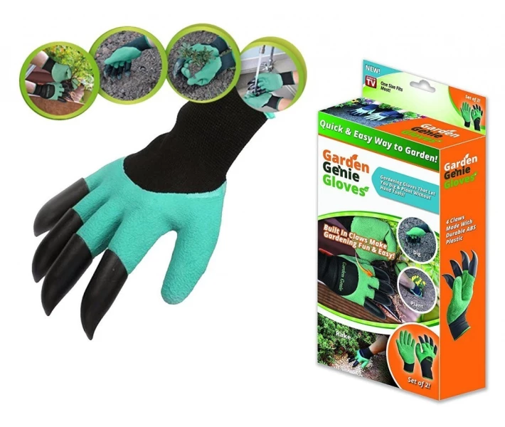 Фото - спецодежду Перчатки садовые когти для сада и огорода GARDEN GENIE GLOVES Зеленые (20053100045)