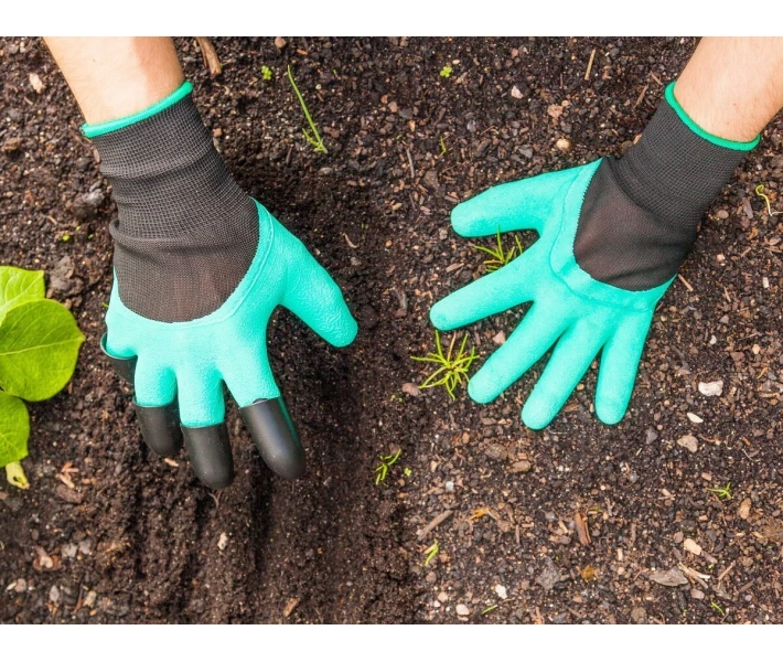 Фото - спецодежду Перчатки садовые когти для сада и огорода GARDEN GENIE GLOVES Зеленые (20053100045)