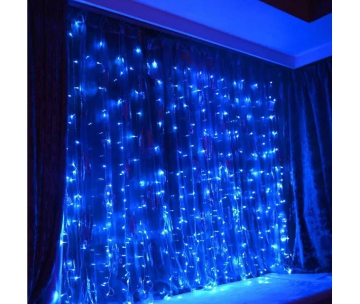 Фото - гирлянду Гирлянда Xmas Водопад 7274 360LED В-3, 3x2 м, синий свет
