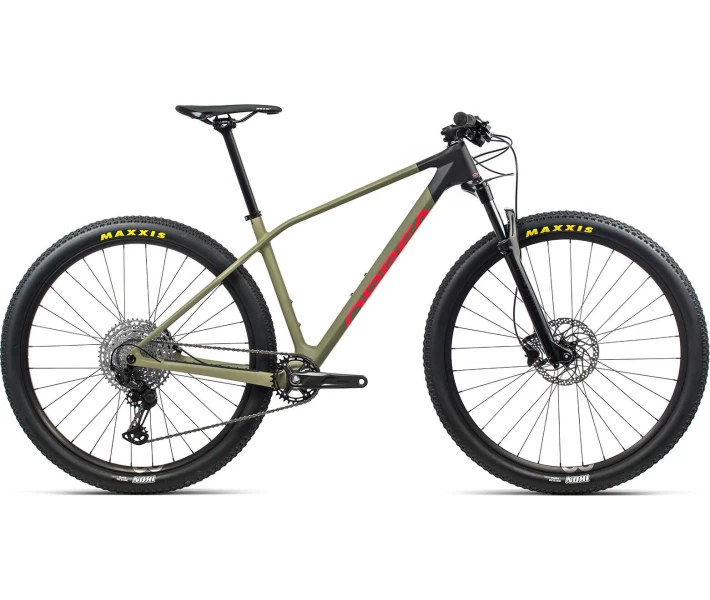 Фото - велосипед и аксессуар Велосипед Orbea Alma M50 29 S 2021 Savage Green - Bright Red (Matte) (L22516L5)