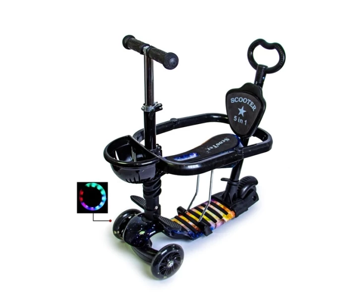 Фото - самоката Самокат деткаий Scooter ''Букашка'' 5 in 1 с защитный бампер + родительская ручка Universe (2T1006)