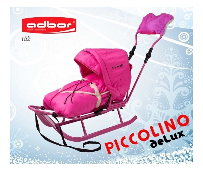Фото - детские санки 123 Комплект PICCOLINO deLux (Розовый)