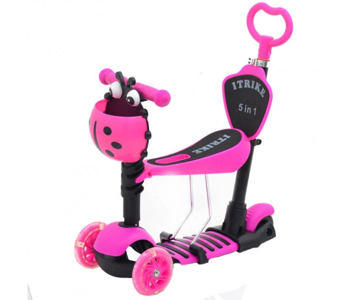 Фото - самоката Самокат детский Scooter iTrike 5 in 1 Розовый