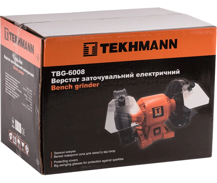 Фото - точильный станок Станок заточный электрический Tekhmann TBG-6008 2950 оборотов/мин