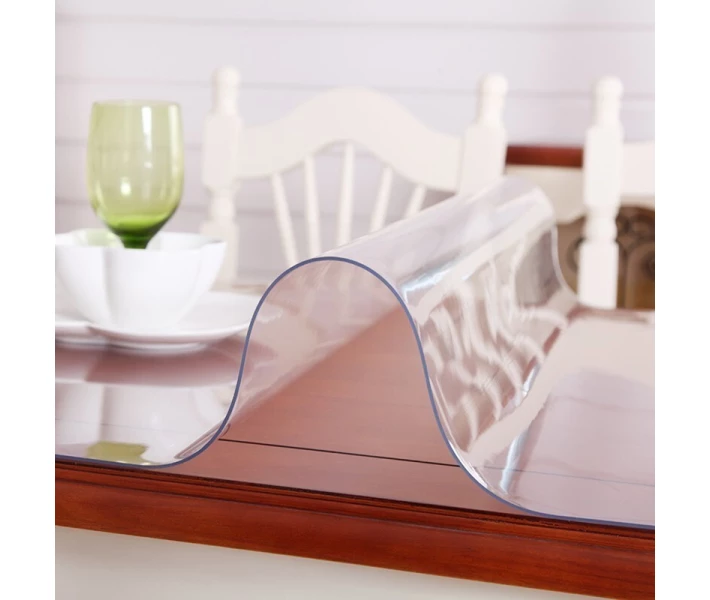 Фото - скатерть и салфетку Мягкое стекло силиконовая скатерть на стол Soft Glass Защита для мебели (1.8х1.2 м) толщина - 2.0мм Прозрачное (1502918)