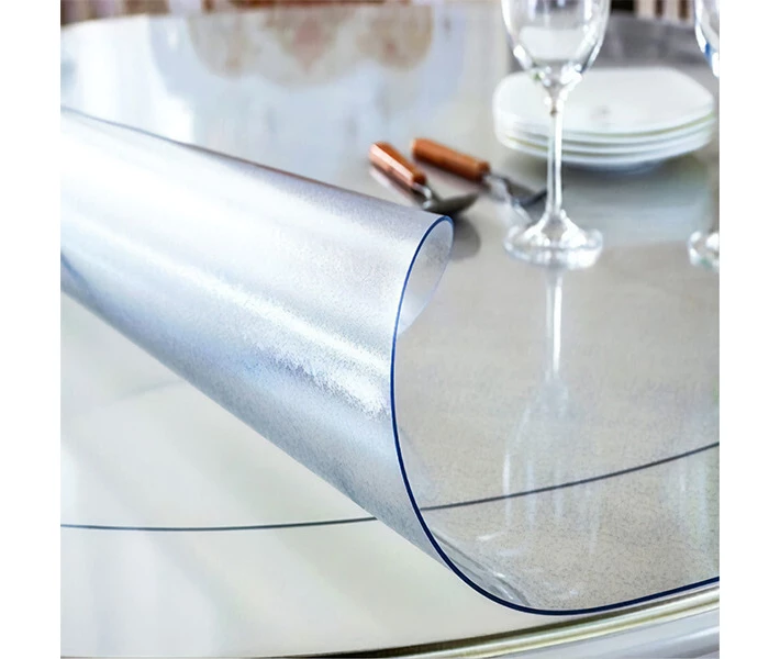 Фото - скатерть и салфетку Силиконовая скатерть Мягкое стекло Soft Glass Покрытие для мебели 1.1х1.0м (толщина 1.0мм) Матовая (1502411)