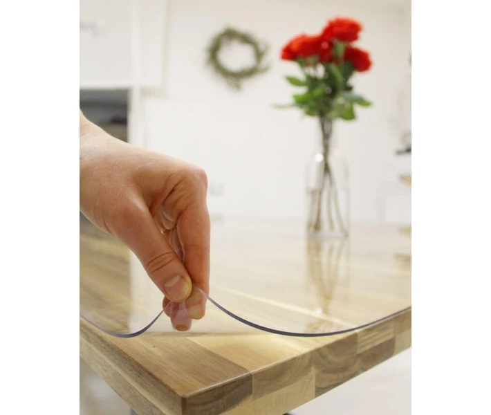 Фото - скатерть и салфетку Мягкое стекло силиконовая скатерть на стол Soft Glass Защита для мебели (3.4х1.4 м) толщина - 1.5мм Прозрачное (1502734)