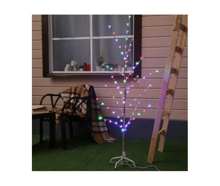 Фото - гирлянду Светодиодное дерево с цветными фигурками 1.5 м 72 Led (звезды и луна) (150605)