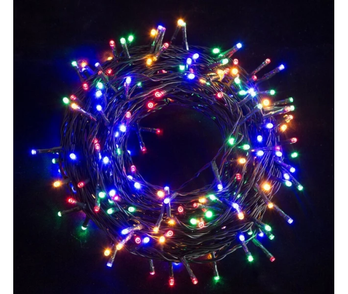 Фото - гирлянду Гирлянда 300 led мини линза RG/RB (черный провод) 13.5м Мульти свет