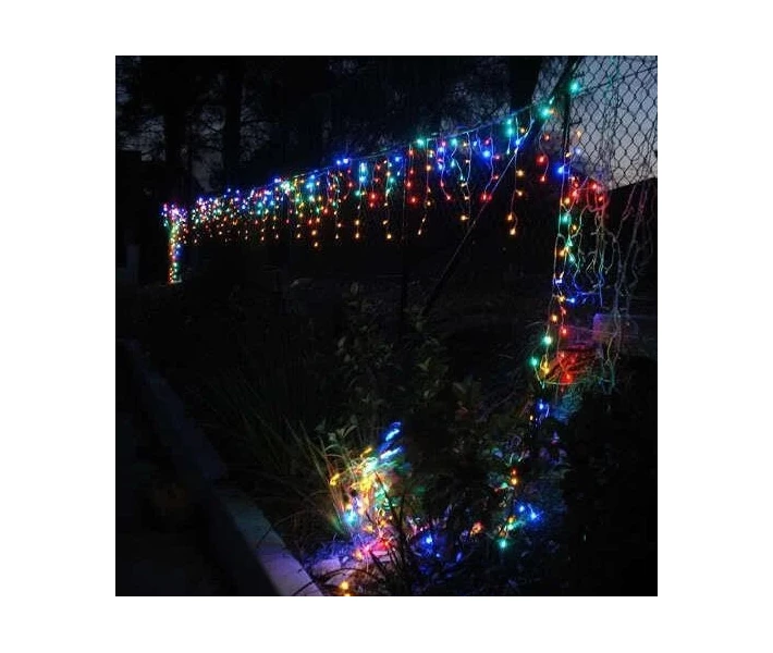Фото - гирлянду Гирлянда внешняя карниз 180 led RGB свет 5м (черный провод) (200561)
