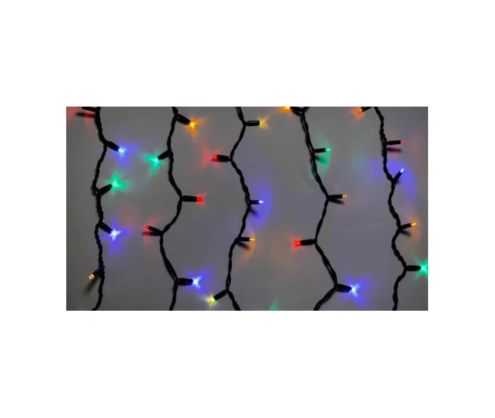 Фото - гирлянду Гирлянда внешняя карниз 180 led RGB свет 5м (черный провод) (200561)