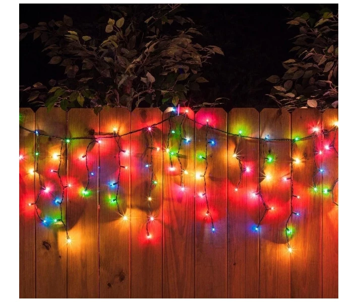 Фото - гирлянду Гирлянда внешняя карниз 180 led RGB свет 5м (черный провод) (200561)