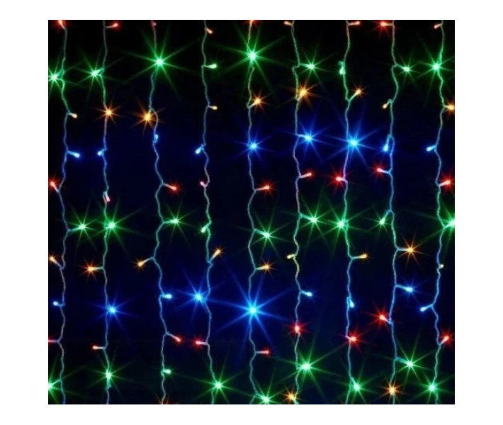 Фото - гирлянду Гирлянда внешняя карниз 180 led RGB свет 5м (черный провод) (200561)