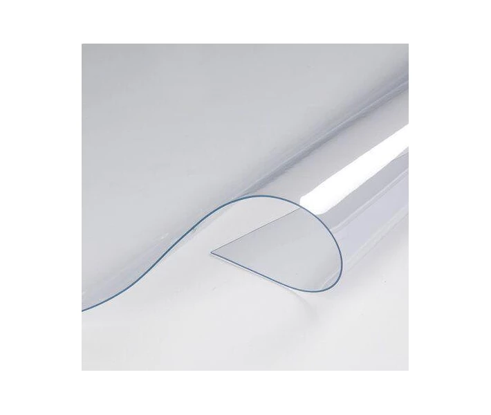 Фото - скатерть и салфетку Силиконовая скатерть Мягкое стекло Soft Glass Покрытие для мебели 2.6х1.4м (толщина 0.4мм) Прозрачная