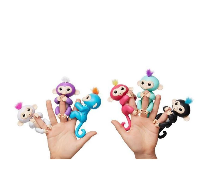 Фото -  Интерактивная ручная обезьянка Белла Bella Pink Fingerlings Interactive Baby Monkey WowWee