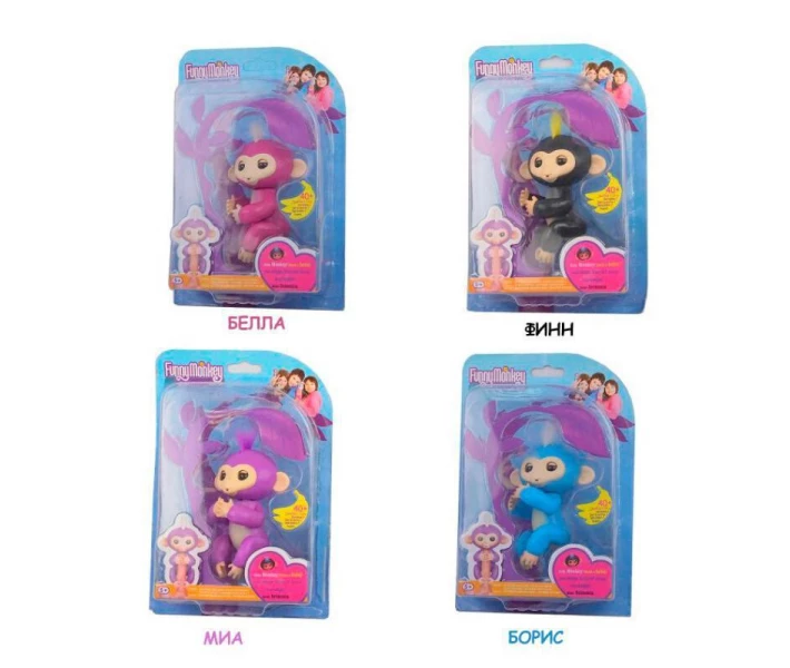 Фото -  Интерактивная ручная обезьянка Белла Bella Pink Fingerlings Interactive Baby Monkey WowWee