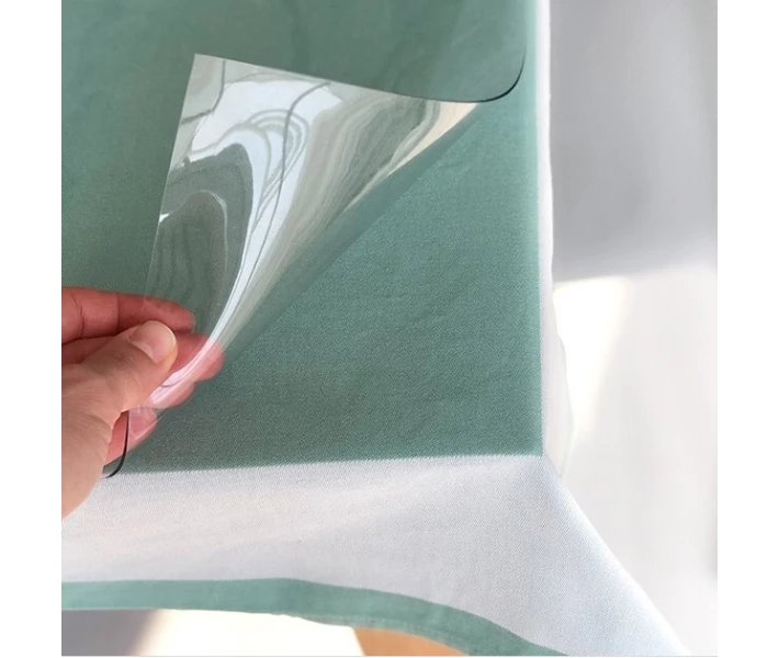 Фото - скатерть и салфетку Мягкое стекло силиконовая скатерть на стол Soft Glass Защита для мебели (4.0х1.4 м) толщина - 1.5мм Прозрачное (1502740)
