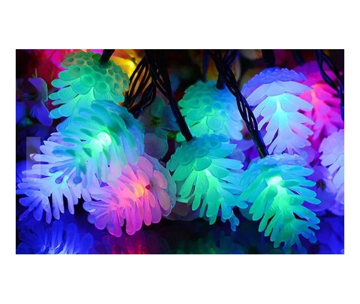 Фото - гирлянду Гирлянда штора Шишки 150 led color 10 шишек 7см (медный провод) 3м х 1,5м Мульти (200581)