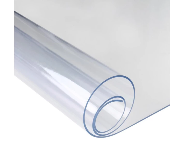 Фото - скатерть и салфетку Прозрачная силиконовая скатерть Мягкое стекло Soft Glass Покрытие для мебели 1.3х1.8м (толщина 0.5мм) (150224)