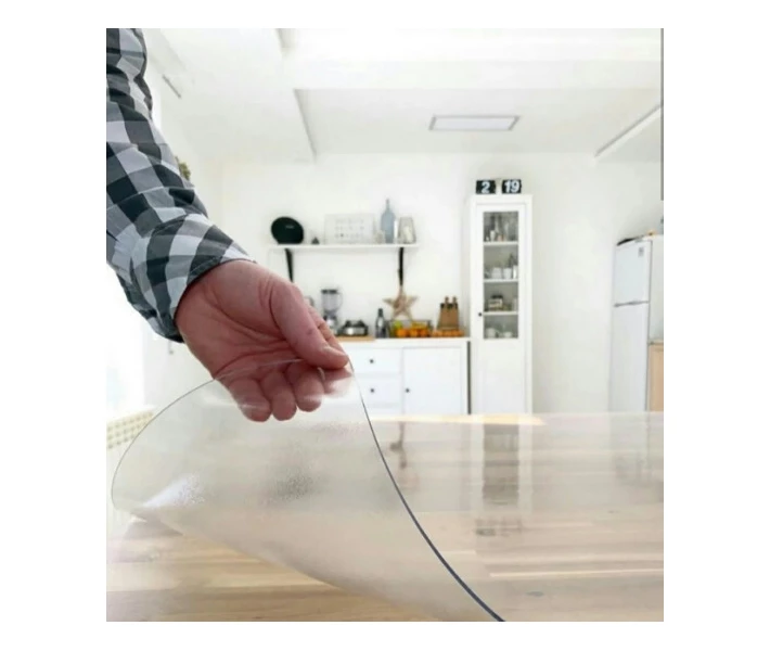 Фото - скатерть и салфетку Силиконовая скатерть Мягкое стекло Soft Glass Покрытие для мебели 3.4х1.0м (толщина 1.0мм) Матовая (1502434)