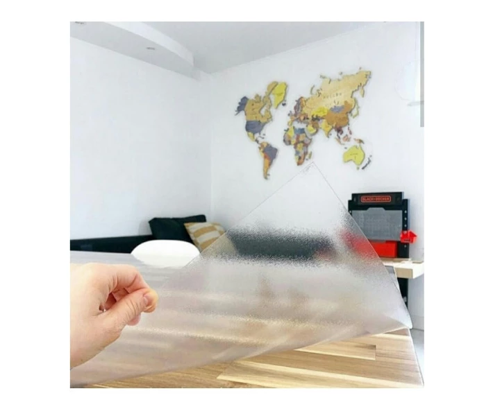 Фото - скатерть и салфетку Силиконовая скатерть Мягкое стекло Soft Glass Покрытие для мебели 3.4х1.0м (толщина 1.0мм) Матовая (1502434)