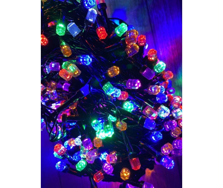 Фото - гирлянду Гирлянда прямая Six corner 5мм 100led (на черном проводе) 7.5м Мульти