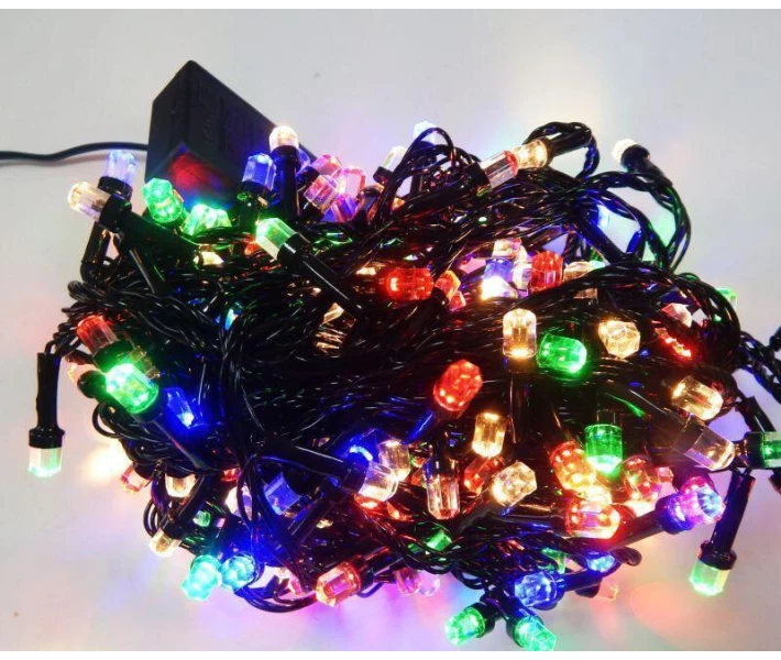Фото - гирлянду Гирлянда прямая Six corner 5мм 100led (на черном проводе) 7.5м Мульти
