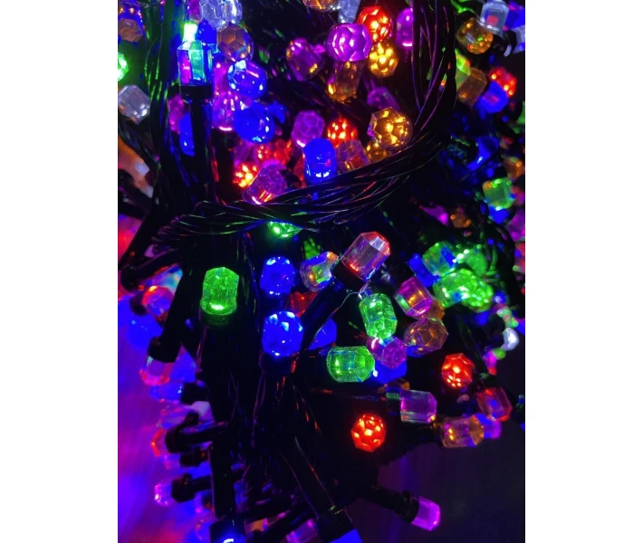 Фото - гирлянду Гирлянда прямая Six corner 5мм 100led (на черном проводе) 7.5м Мульти