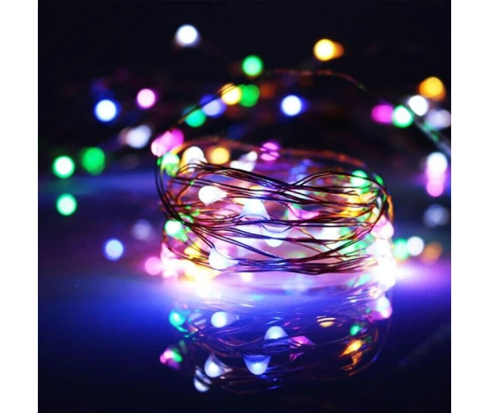 Фото - гирлянду Светодиодная гирлянда Капля росы 10 м 100 led медный провод 1 режим от сети 220V (Цветная) 7249 (72485)