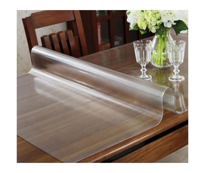 Фото - скатерть и салфетку Силиконовая скатерть Мягкое стекло Soft Glass Покрытие для мебели 2.1х1.0м (толщина 1.0мм) Матовая (1502421)