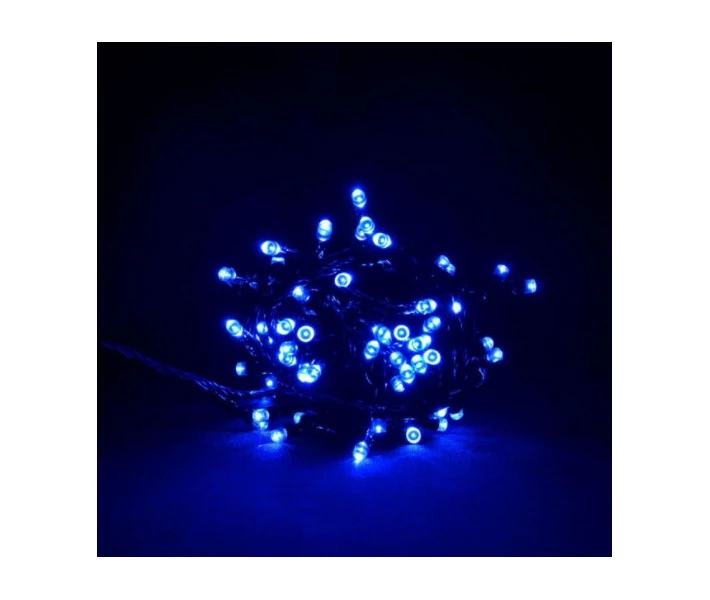 Фото - гирлянду Гирлянда наружная прямая 100 led (черный провод 5мм) 10м Синий свет