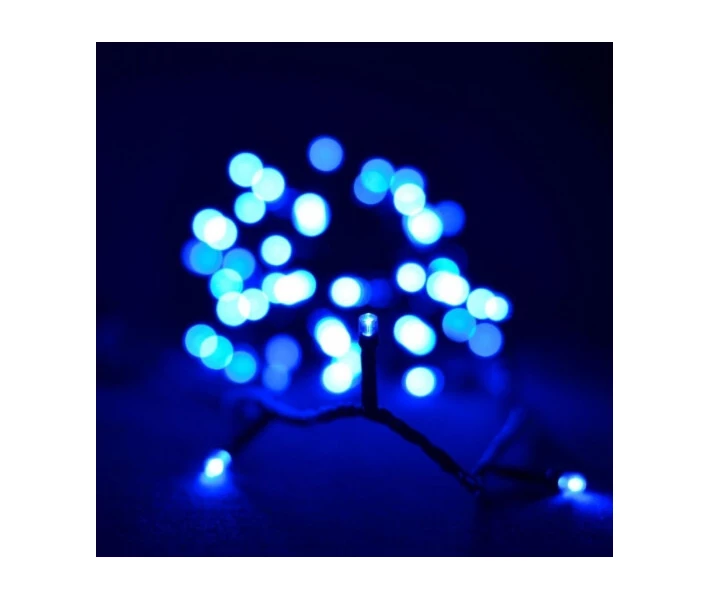 Фото - гирлянду Гирлянда наружная прямая 100 led (черный провод 5мм) 10м Синий свет