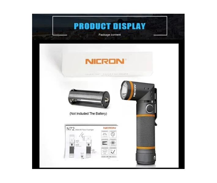 Фото - фонарик Фонарь Nicron N72 Магнит 5Вт 300 Lm IP54 (Оригинал) (7272055)
