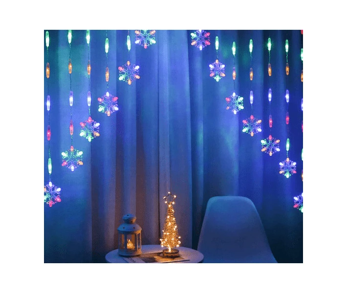 Фото - гирлянду Гирлянда штора Арка 2.8х1.2м (снежинки) 152 Led Мульти (4001001)